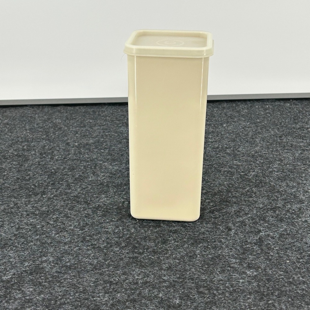 Vintage Tupperware Modular Mates Square Canister‎ Almond Cream 1829-1 with Lid